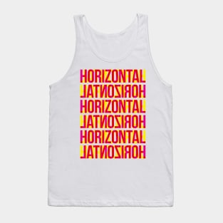 Horizontal Typography Stack (Magenta Yellow Red) Tank Top